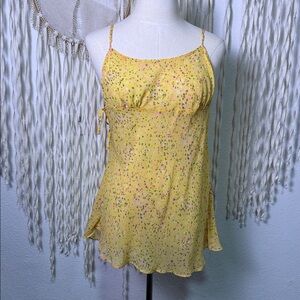 Victoria’s Secret Silk Cami in Yellow Floral Print size M